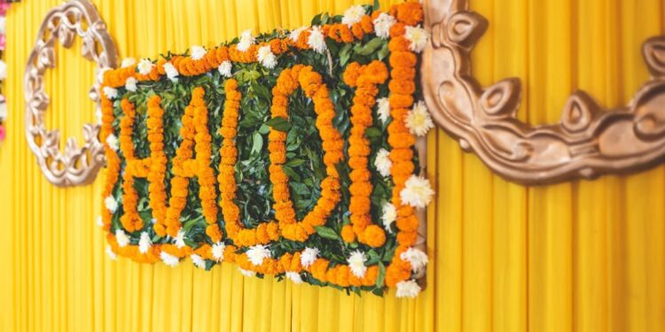 background haldi ceremony decoration
