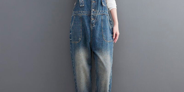 womens denim overalls