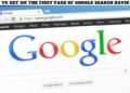how to get on first page of google search david aziz